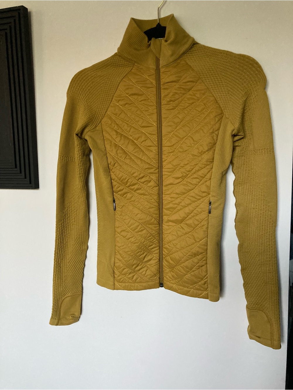 Athleta flurry force insulated primeloft jacket in mustard yellow